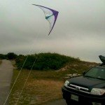 Flying the Prism 3-D in the camp site